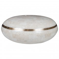 Circular tessellated stone bowl